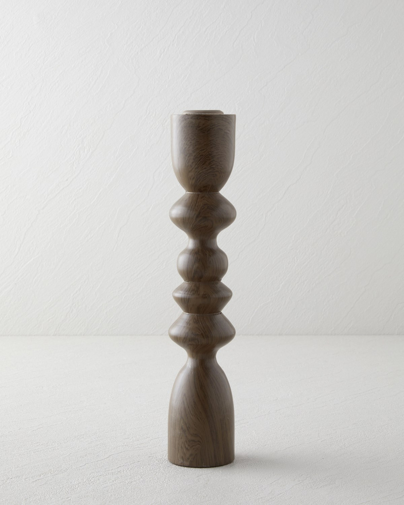 Grace Şamdan 27 cm Koyu Kahverengi