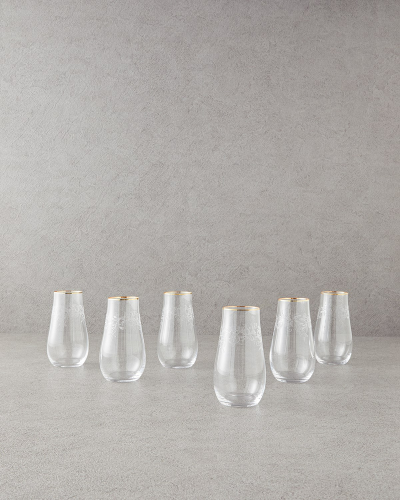 Gracy Kristalin 6'lı Bardak 450 ml Gold