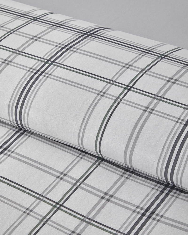 Graphic Grid Kolay Ütülenir Çift Kişilik Nevresim Takımı 200x220 cm Gri