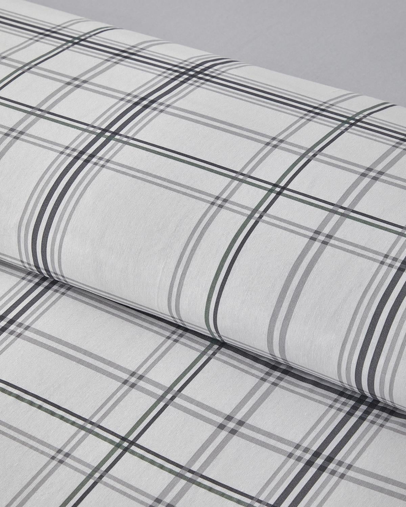 Graphic Grid Kolay Ütülenir Tek Kişilik Nevresim Takımı 160x220 cm Gri