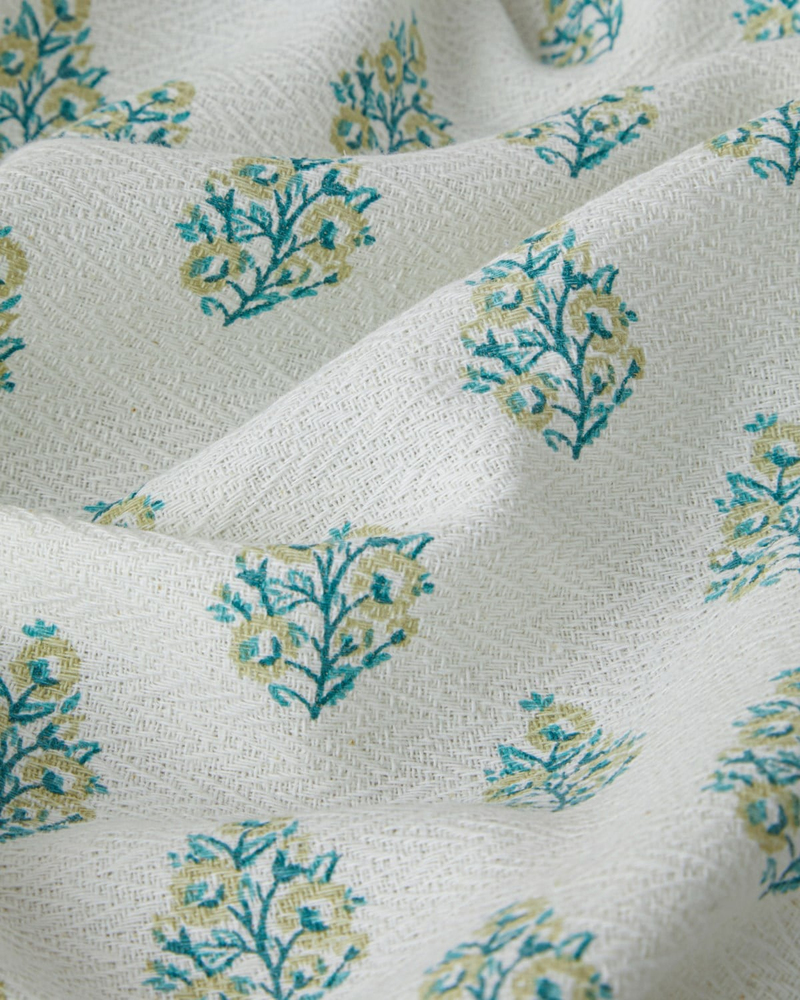 Green Harmony Baskılı Pamuklu Tek Kişilik Pike 150x220 cm Yeşil