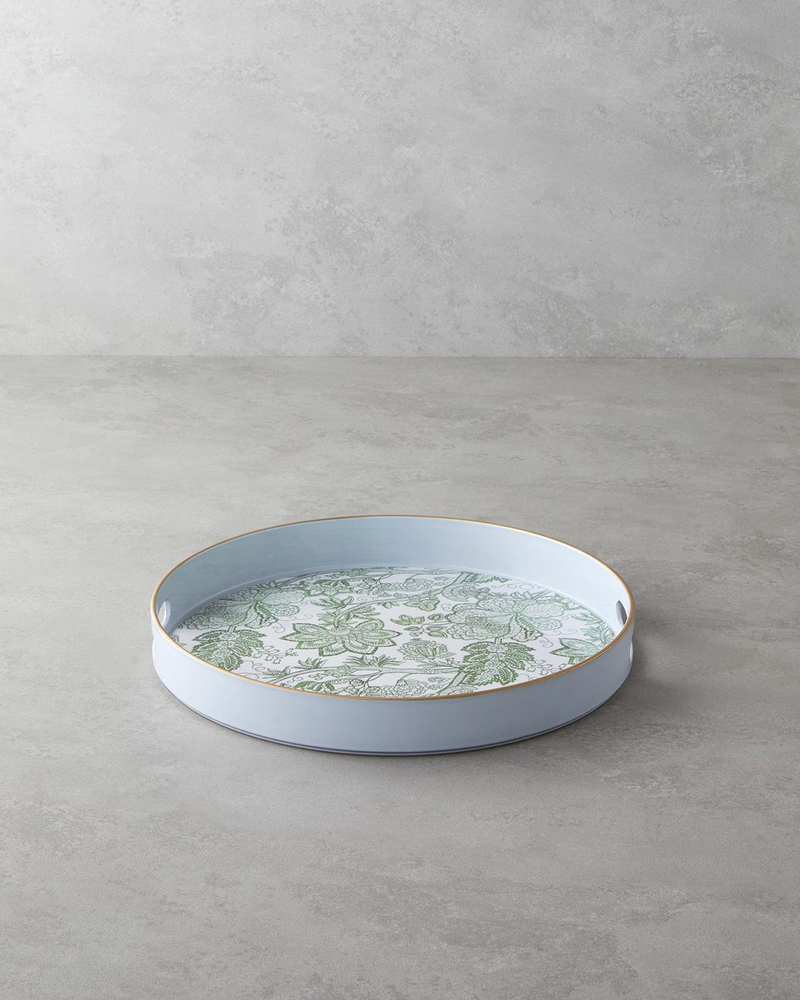 Greenery PP Tepsi 33 cm Beyaz - Yeşil