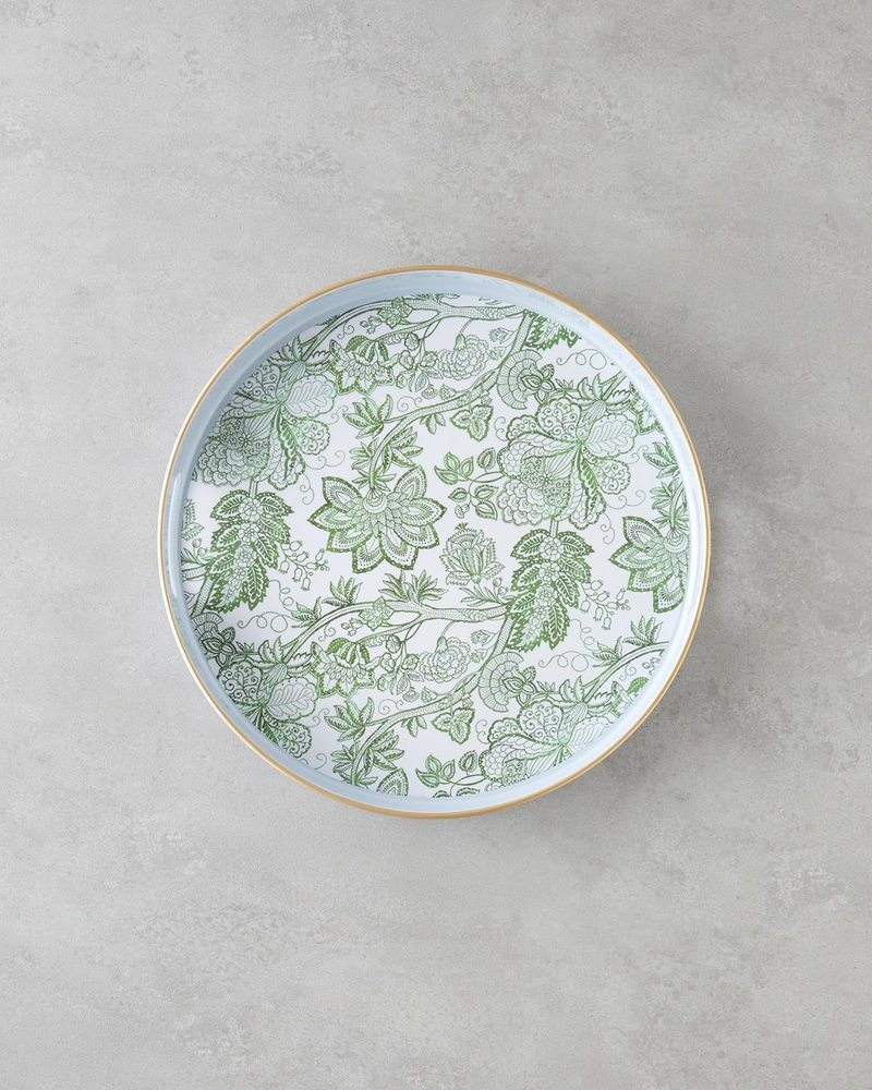 Greenery PP Tepsi 33 cm Beyaz - Yeşil