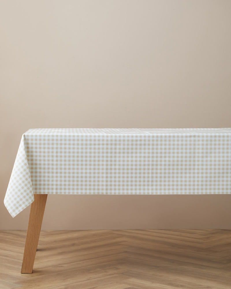 Gridlane Pvc Masa Örtüsü 140x200 cm Bej