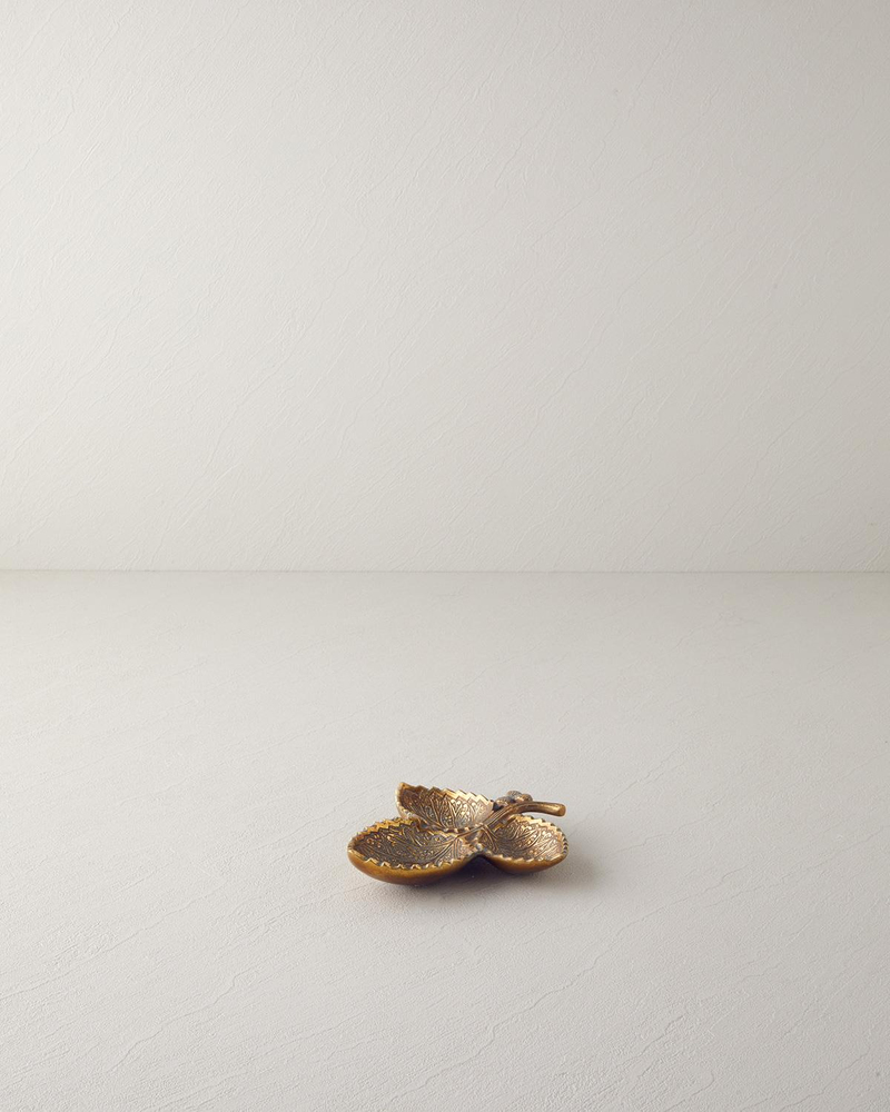 Grön Dekoratif Tepsi 17x16,3x3 cm Gold