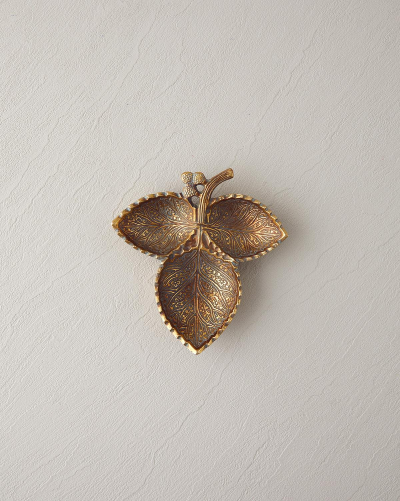 Grön Dekoratif Tepsi 17x16,3x3 cm Gold