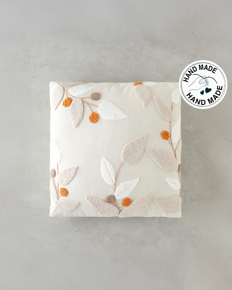 Handmade Kırlent Kılıfı 45x45 cm Ekru