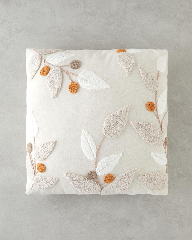 Handmade Kırlent Kılıfı 45x45 cm Ekru