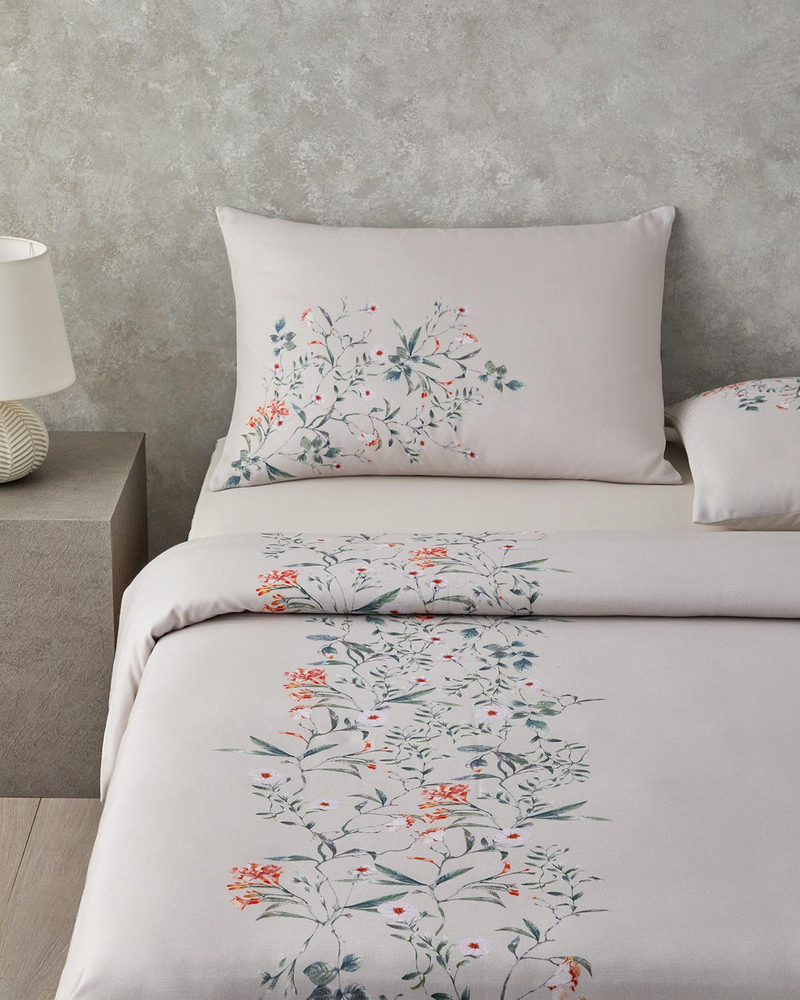 Harmony Garden Krep Super King Nevresim Takımı 260x220 cm Su Yeşili