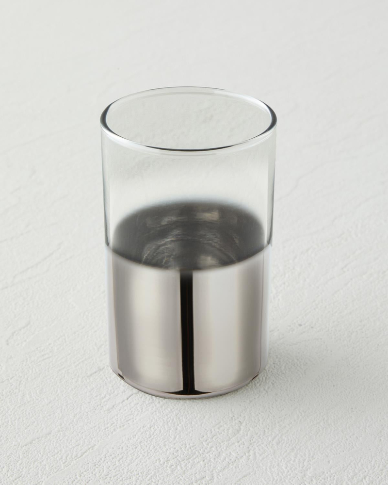 Harmony Silver Stoneware Tek Kişilik Kahve Sunum Seti 100 ml Beyaz-Silver