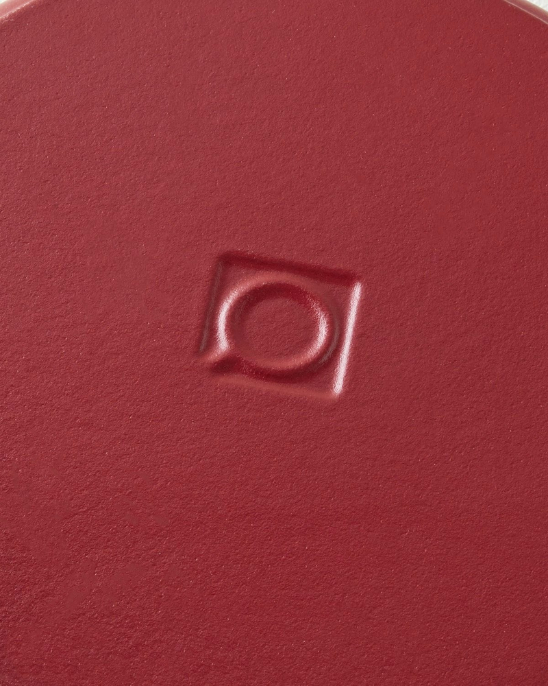 Hecha Demir Döküm Yuvarlak Izgara Tava 28x4 cm Mat Bordo
