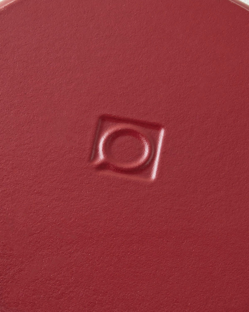 Hecha Demir Döküm Yuvarlak Izgara Tava 28x4 cm Mat Bordo