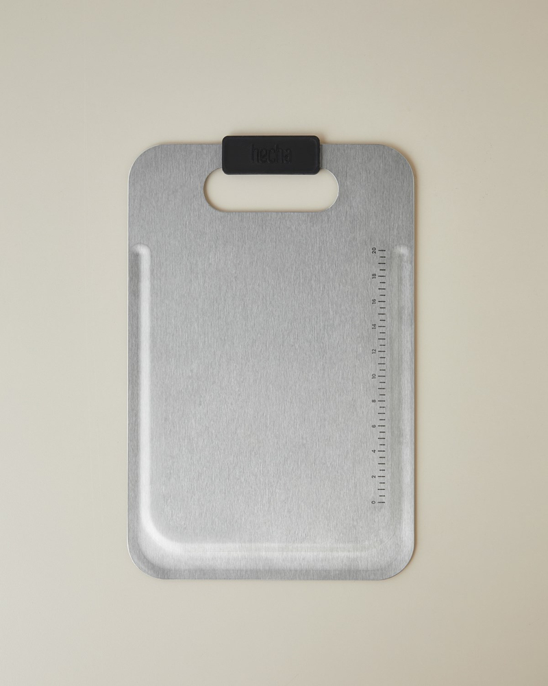 Hecha Master Cut Paslanmaz Çelik Kesme Tahtası 34,5x22,2 cm Siyah