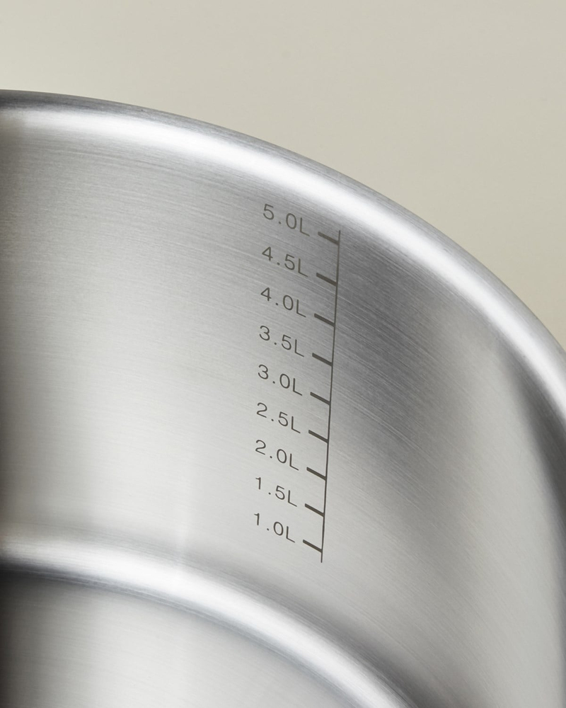 Hecha Paslanmaz Çelik Derin Tencere 24x13 cm Silver