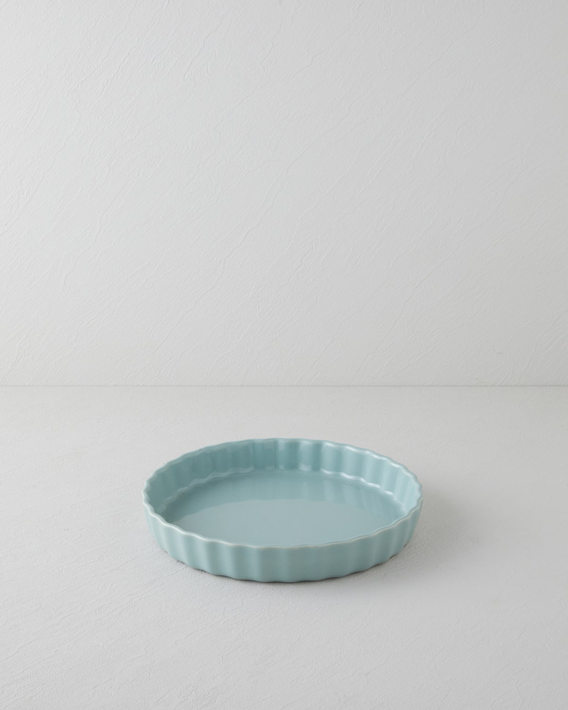 Hecha Seramik Tart Fırın Kabı 28 cm Biberiye Yeşili