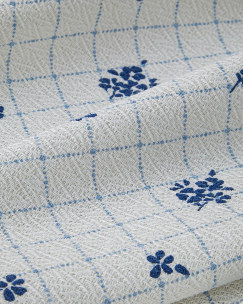 Heritage blue Baskılı Pamuklu Çift Kişilik Pike 200x220 cm Mavi