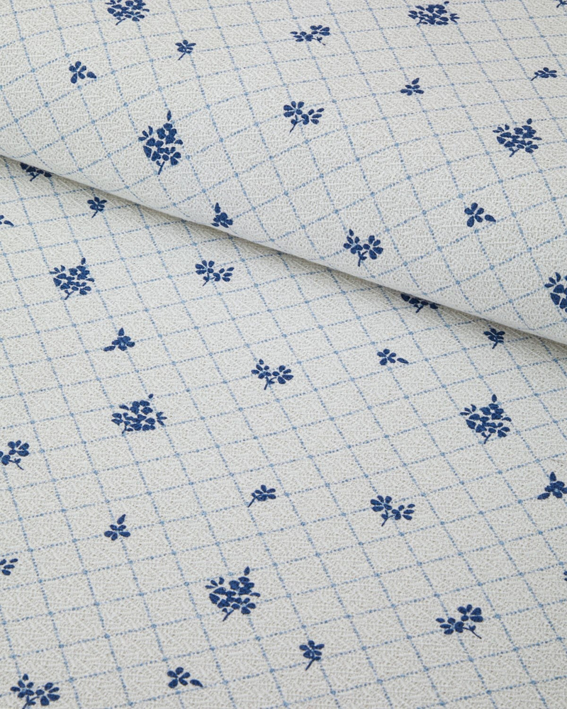 Heritage blue Baskılı Pamuklu Çift Kişilik Pike 200x220 cm Mavi