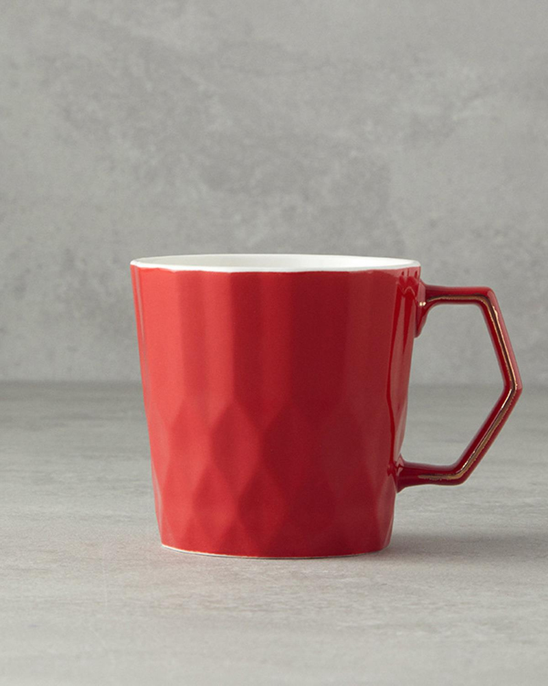 Hestia New Bone China Kupa 350 ml Kırmızı