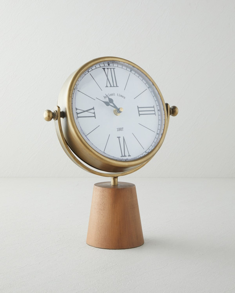 Hilly Mdf Masa Saati 32 cm Kahve