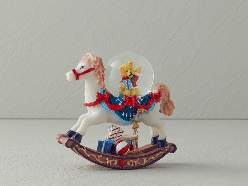 Horse and Bear Kar Küresi 10,5X4,5X10,5 cm Kırmızı