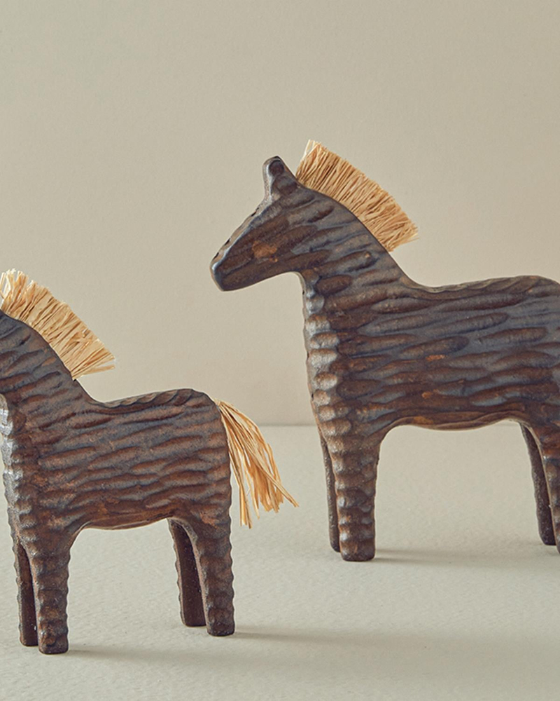Horse Polyresin Biblo Kahverengi