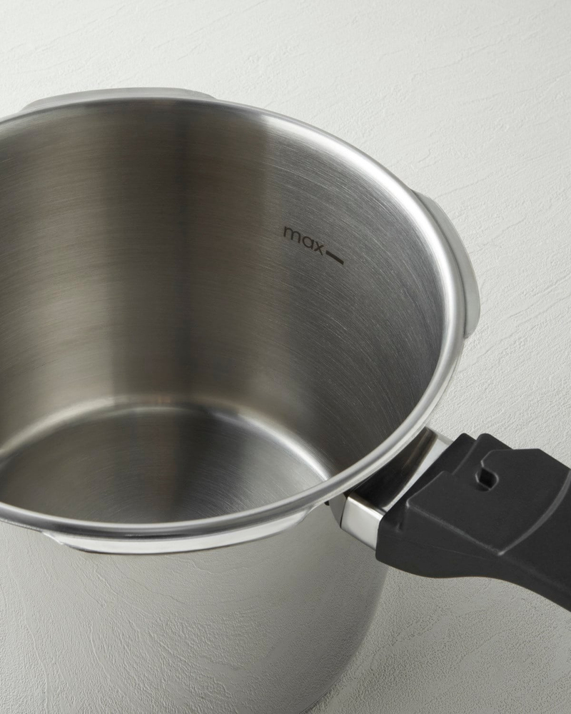 HyperChef Paslanmaz Çelik Düdüklü Tencere 6L Siyah