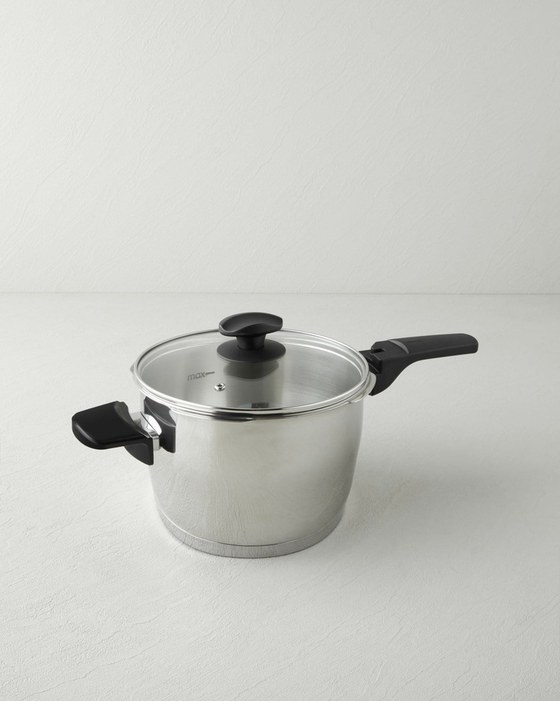 HyperChef Paslanmaz Çelik Düdüklü Tencere 6L Siyah