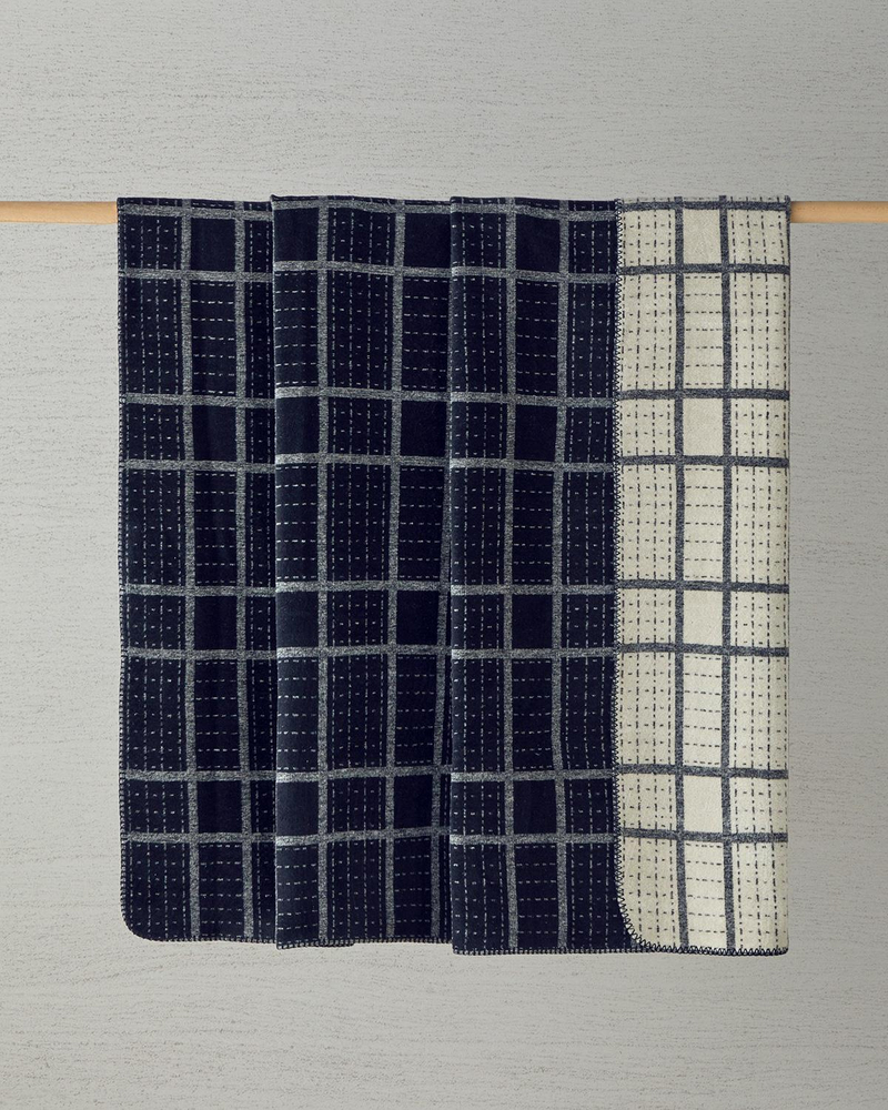 Intense Stripe Pamuklu Çift Kişilik Battaniye 200x220 cm Siyah