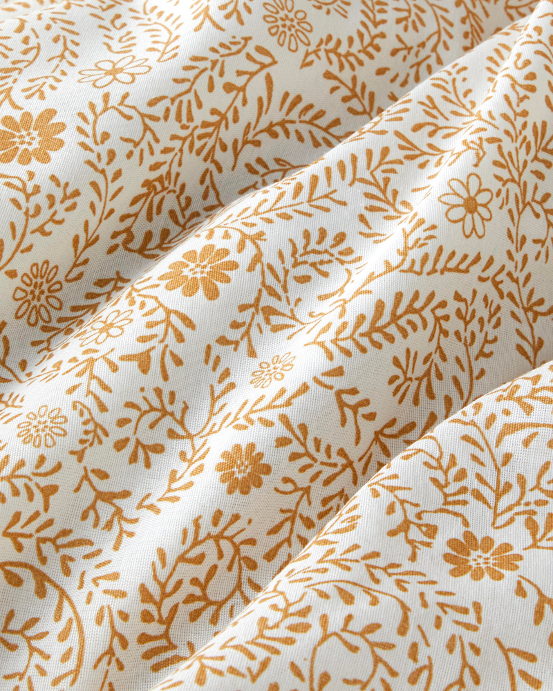 Ivy Blush Kolay Ütülenir Tek Kişilik Nevresim Takımı 160x220 cm Hardal