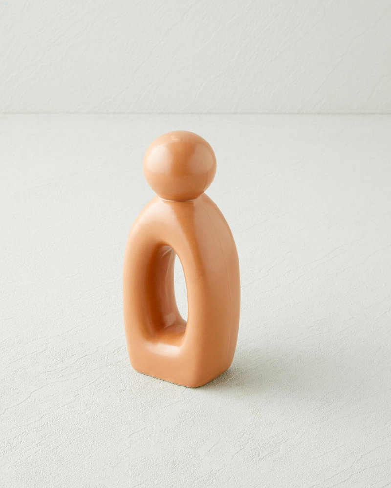 Jade Seramik Dekoratif Obje 8x17 cm Kiremit