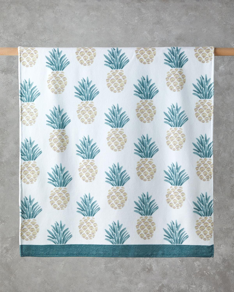 Jeylo Pamuklu Plaj Havlusu 90x150 cm Ekru-Sarı