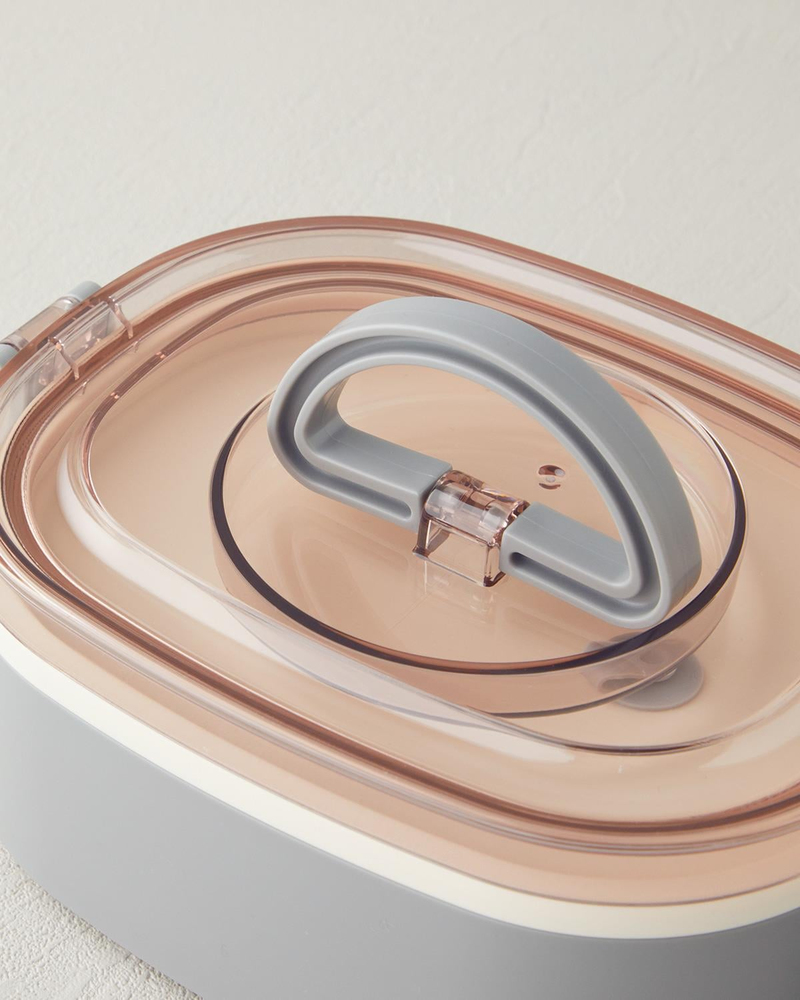 Judithe Paslanmaz Çelik 2 Bölmeli Lunch Box 900 ml Ekru - Gri