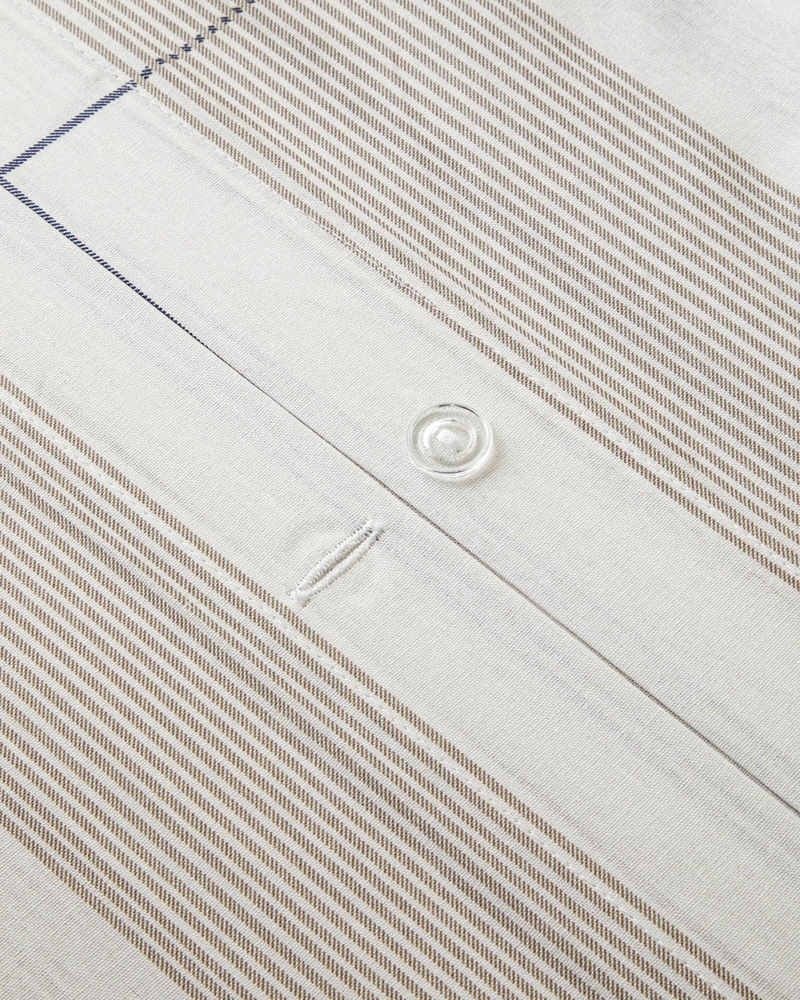 Kamore Çift Kişilik Nevresim Takımı 200x220 cm Lacivert - Bej
