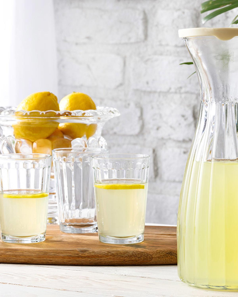 Kapaklı Lona 5 Parça Cam Su Takımı