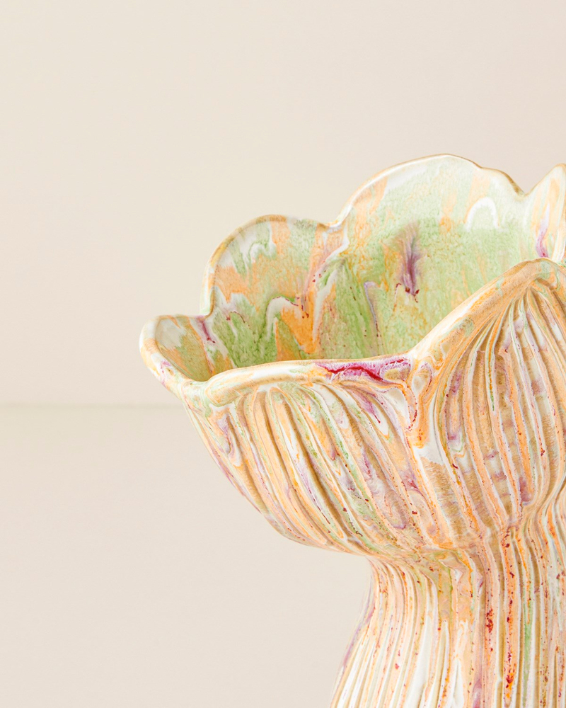 Kiara Stoneware Vazo 22 cm Multicolor