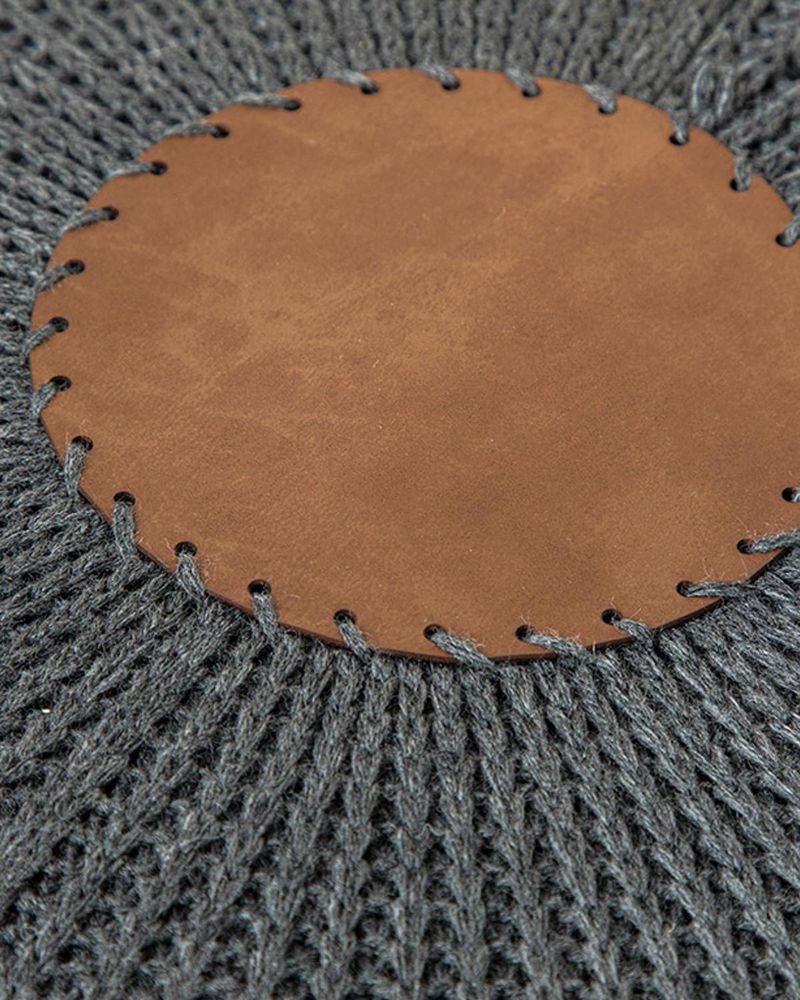 Knit Splay Puf Antrasit