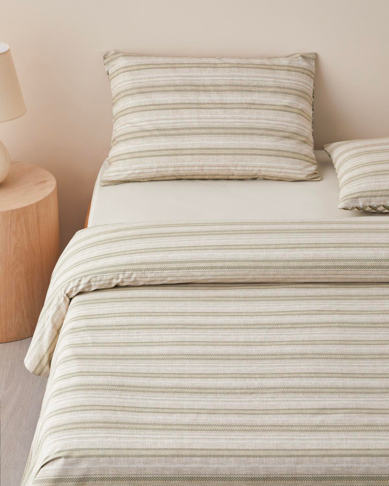 Knitline Pamuk Çift Kişilik Nevresim Takımı 200x220 cm Yeşil