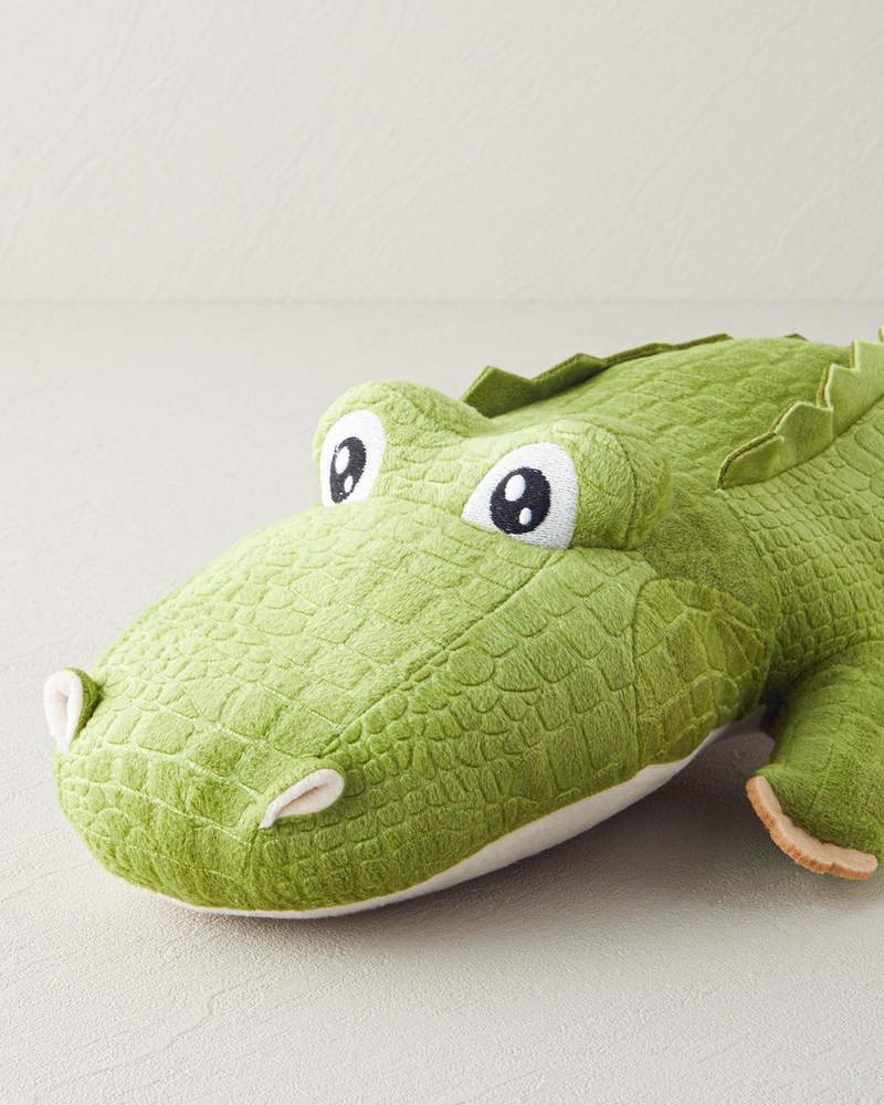 Krokodil Bebe Dekoratif Kırlent 60x22 cm Yeşil