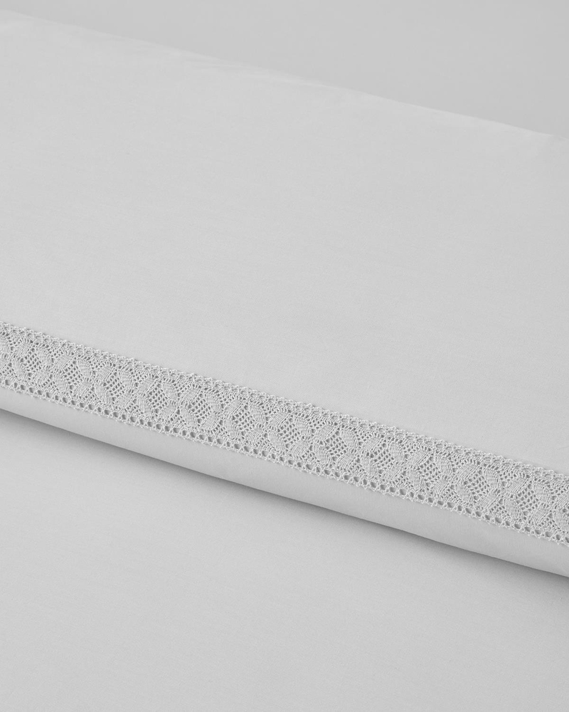 Lace Elegance Kopanakili Perkal Çift Kişilik Nevresim Takımı 200x220 cm Beyaz