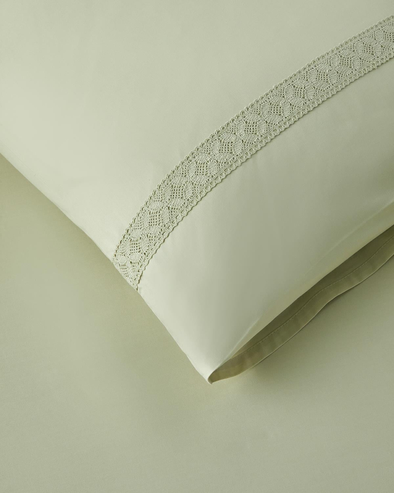 Lace Elegance Kopanakili Perkal Tek Kişilik Nevresim Takımı 160x220 cm Yeşil