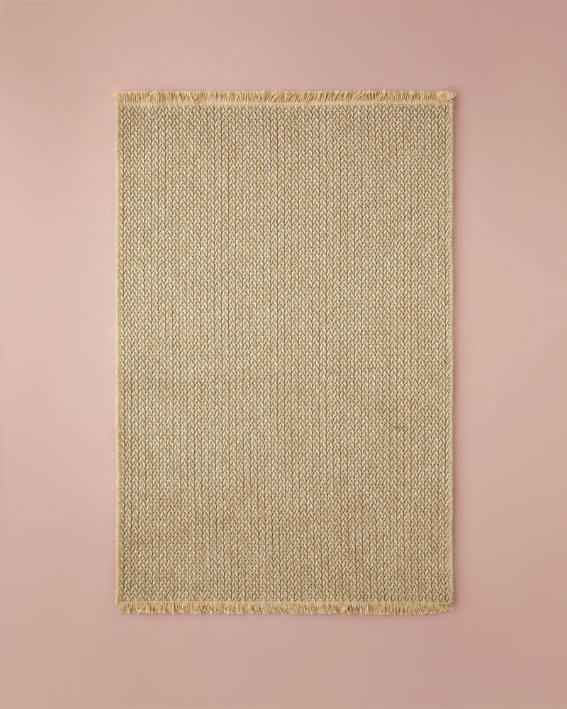 Lacey Dekoratif Jüt Kilim 80x150 cm Natural-Siyah
