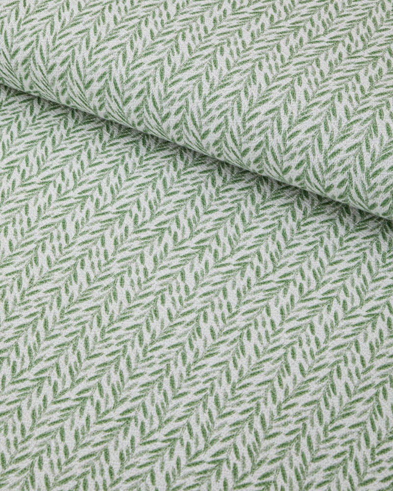 Leafline Baskılı Pamuklu Tek Kişilik Pike 150x220 cm Yeşil