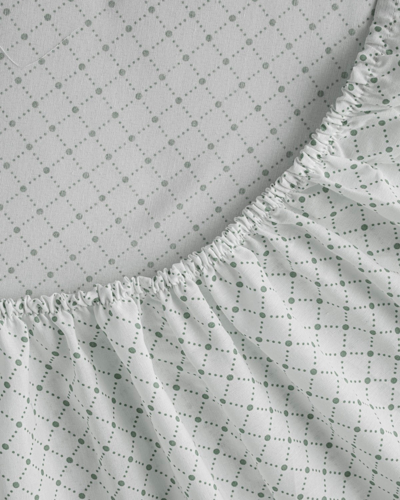 Leafy Braid Çift Kişilik Nevresim Takımı 200x220 cm Yeşil