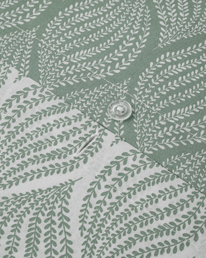 Leafy Braid Çift Kişilik Nevresim Takımı 200x220 cm Yeşil