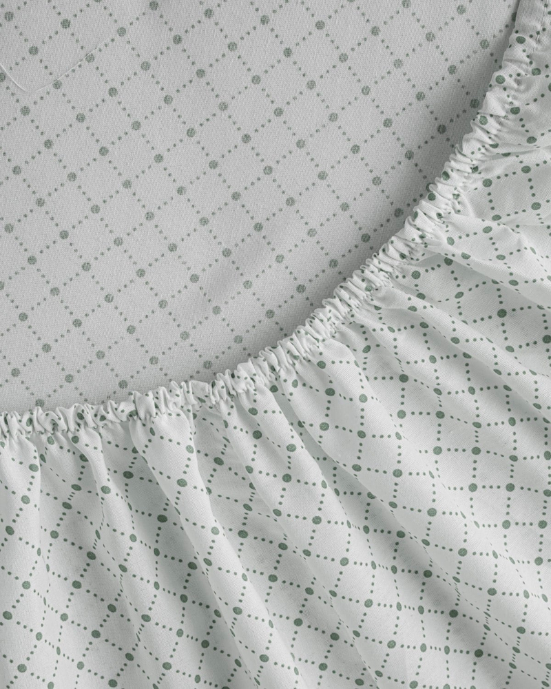 Leafy Braid Çift Kişilik Nevresim Takımı 200x220 cm Yeşil