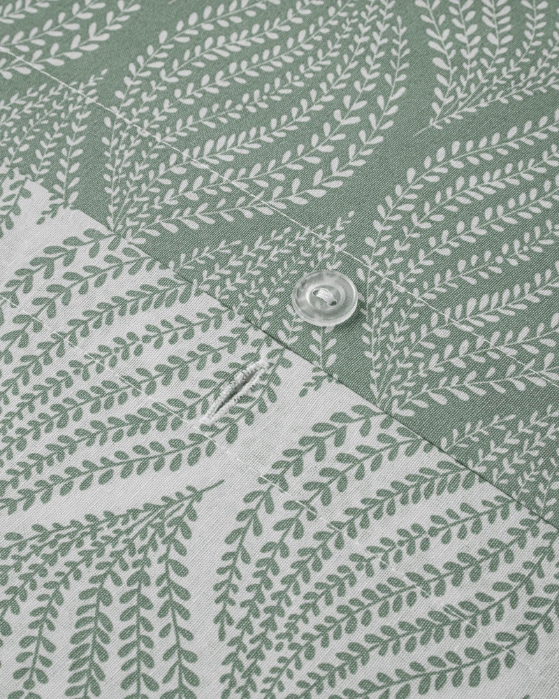 Leafy Braid Çift Kişilik Nevresim Takımı 200x220 cm Yeşil