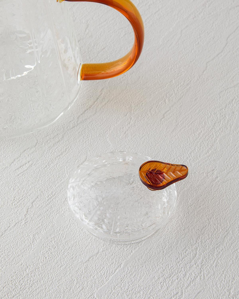 Leafy Cam Demlik 500 ml Amber
