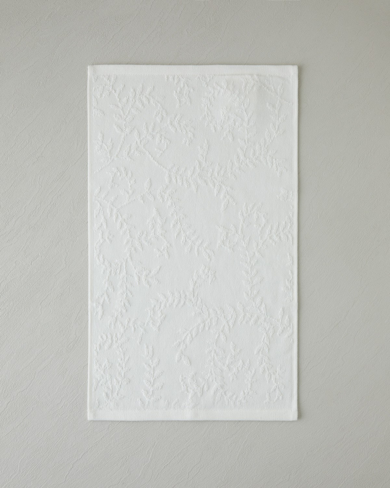 Leafy Touch Pamuk Jakarlı 3’lü El Havlusu Seti 30x50 cm Ekru