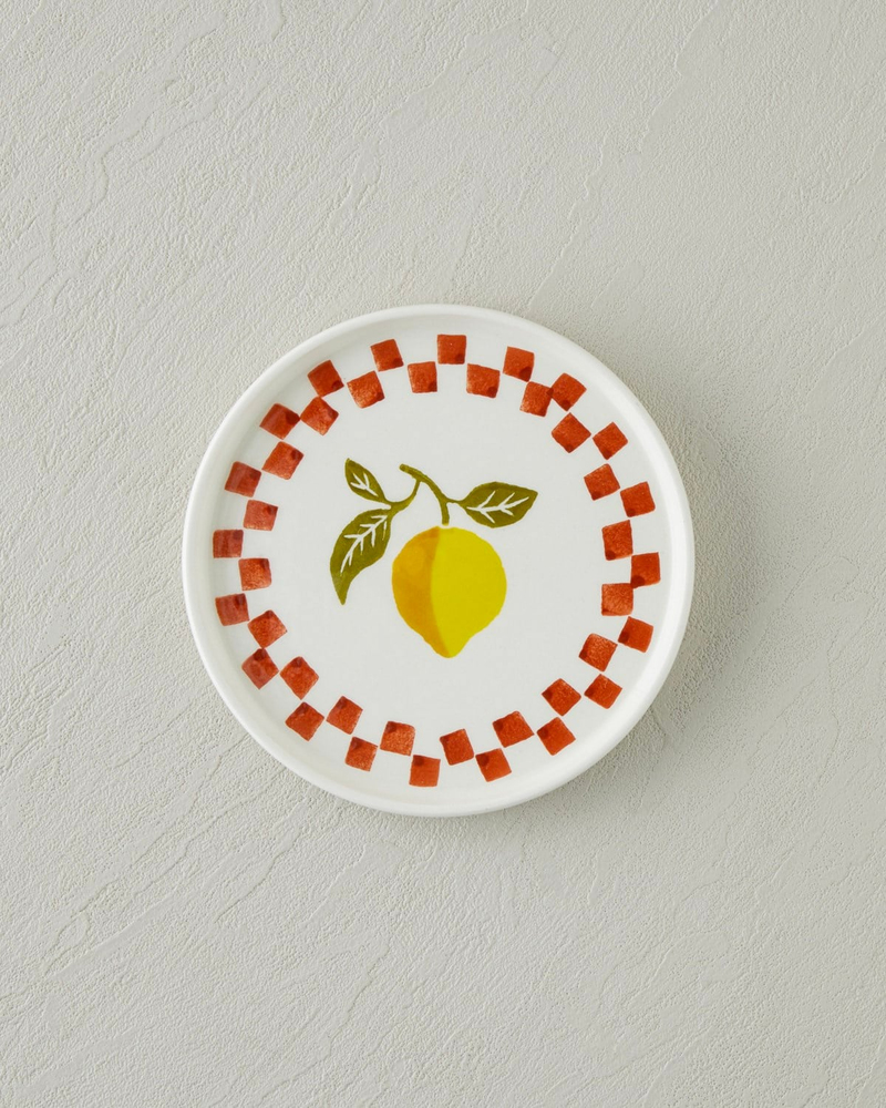 Lemon Garden Seramik 6'lı Pasta Seti 16 cm Renkli