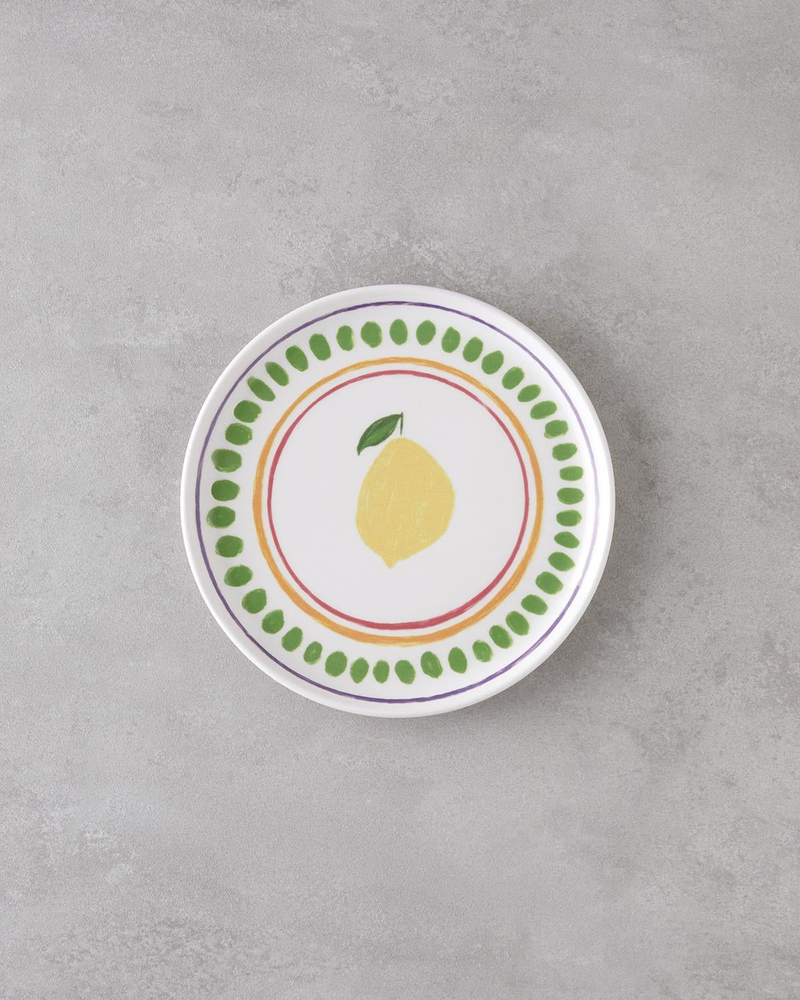 Lemon Seramik Pasta Tabağı 20 cm Renkli